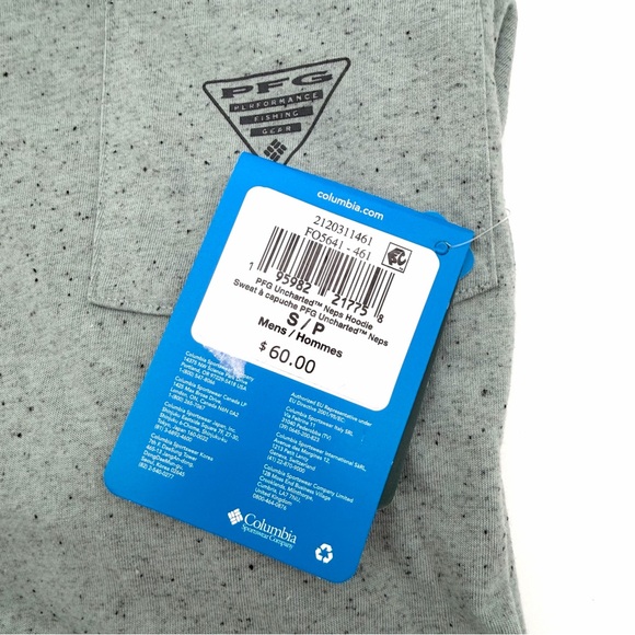 NWT New Columbia Men’s PFG Uncharted Neps Hoodie Small Shirt UV Sun Light Green - Picture 4 of 5